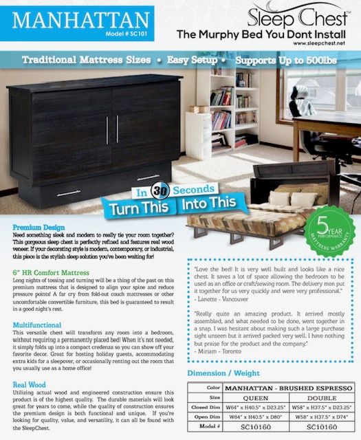 Manhattan Murphy Bed