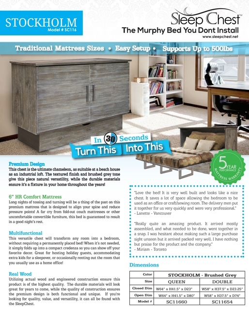 Stockholm Murphy Bed