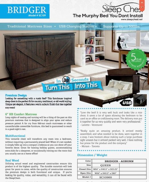 Bridger Murphy Bed