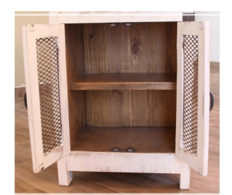 Pueblo Kitchen Island in White Finish