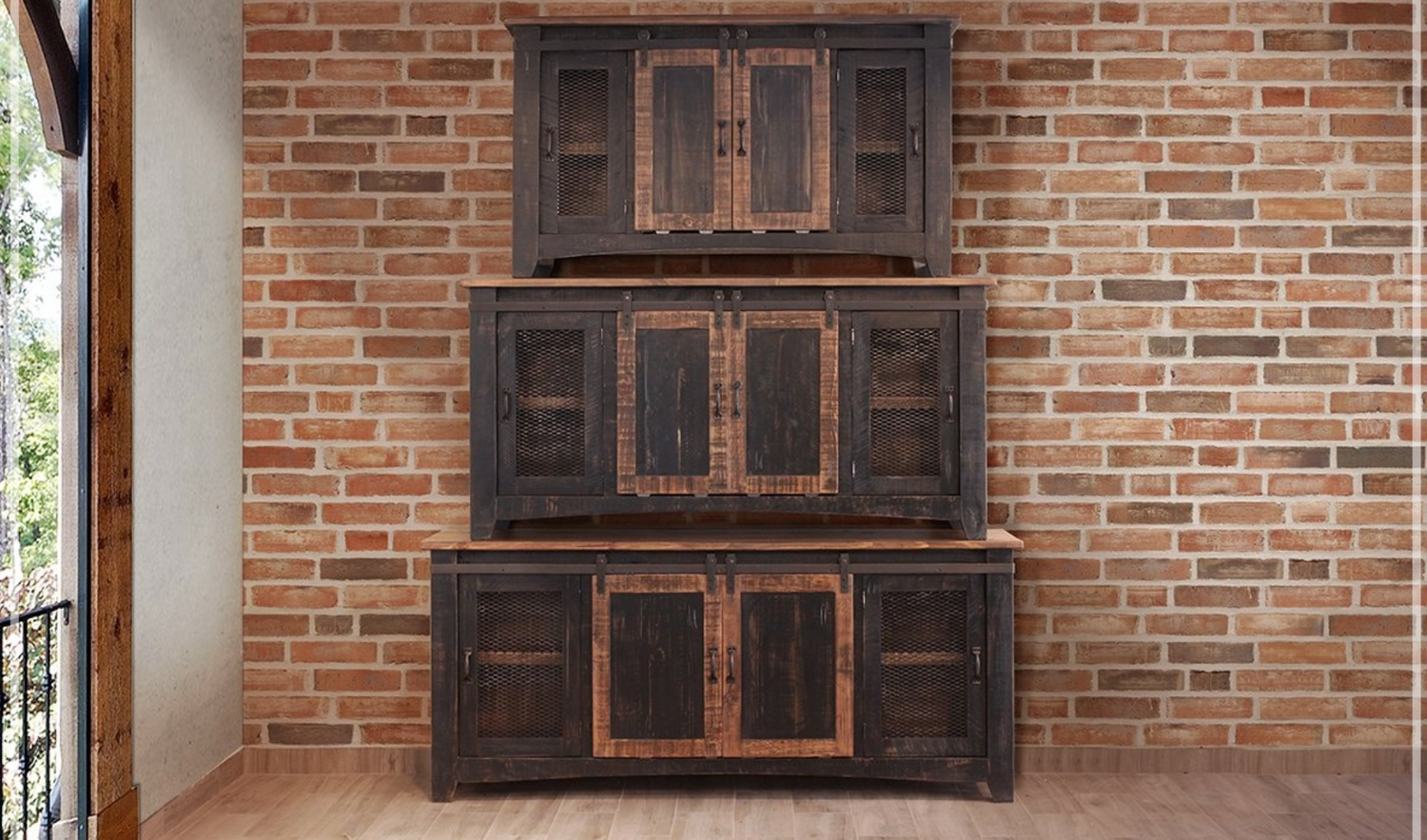 60&#39;&#39; Pueblo TV Stand in the Black Finish