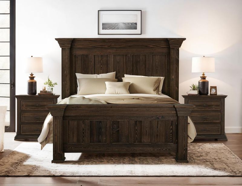 DESIRE EASTERN KING BEDROOM SET WITH 2 NIGHTSTAND AND 6 DRAWER 2 DOOR DRESSER