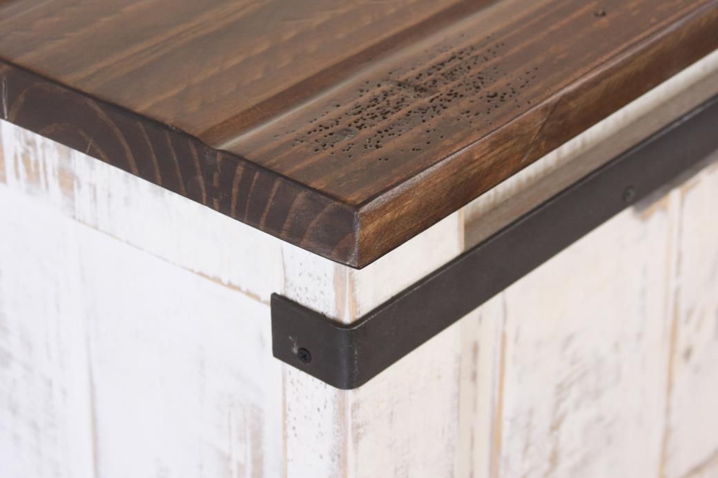 PUEBLO WHITE 4 DOOR CHEST