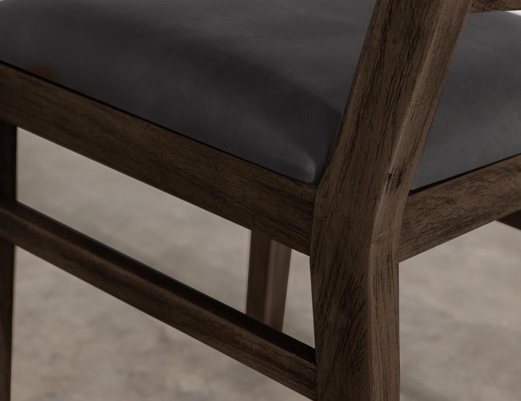 BALAM UPHOLSTERED SEAT WOODEN CHAIR