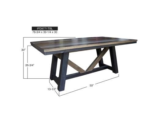 ANTIQUE DINING TABLE WITH 6 ANTIQUE CHAIRS