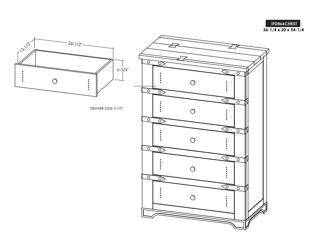 PAROTA 5 DRAWER CHEST