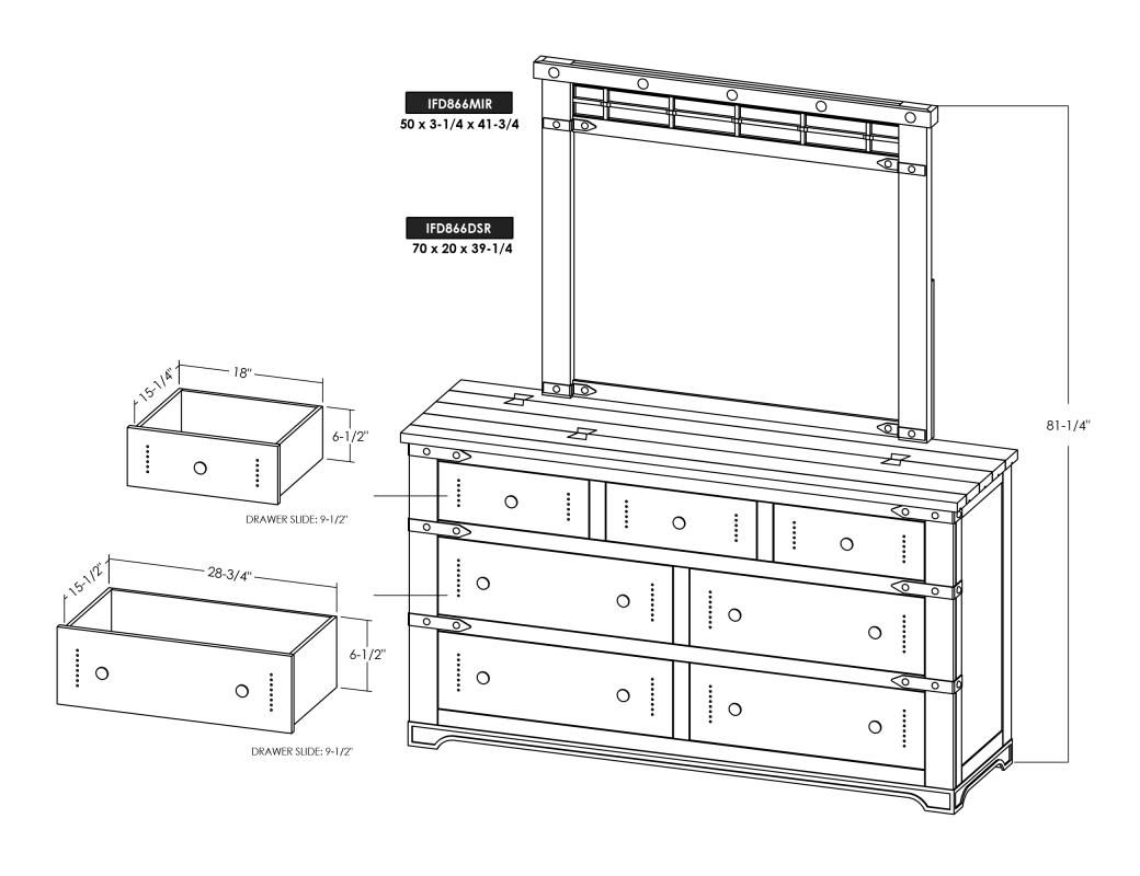 PAROTA 7 DRAWER DRESSER