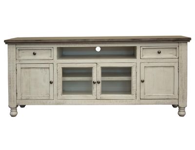 STONE 2 DRAWER 4 DOORS 80&#39;&#39; TV STAND