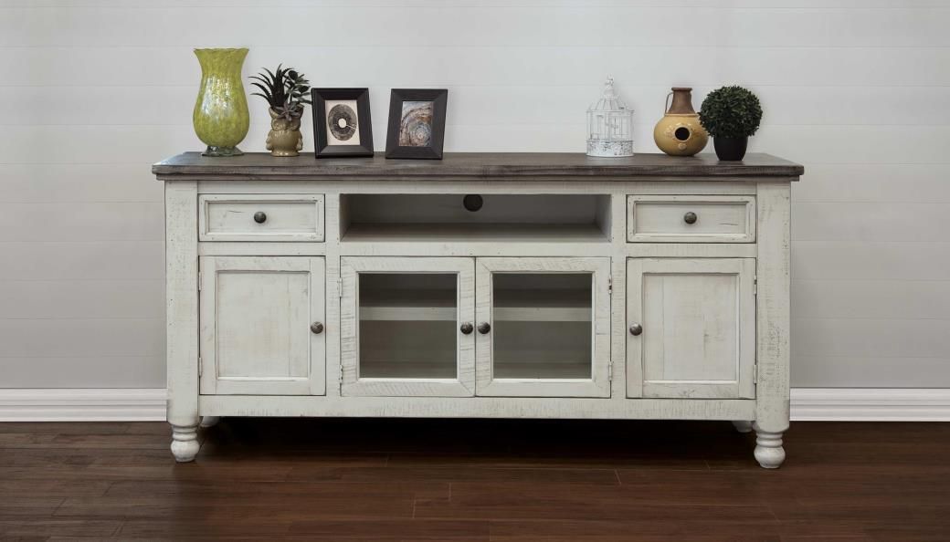 STONE 2 DRAWER 4 DOORS 70&#39;&#39; TV STAND