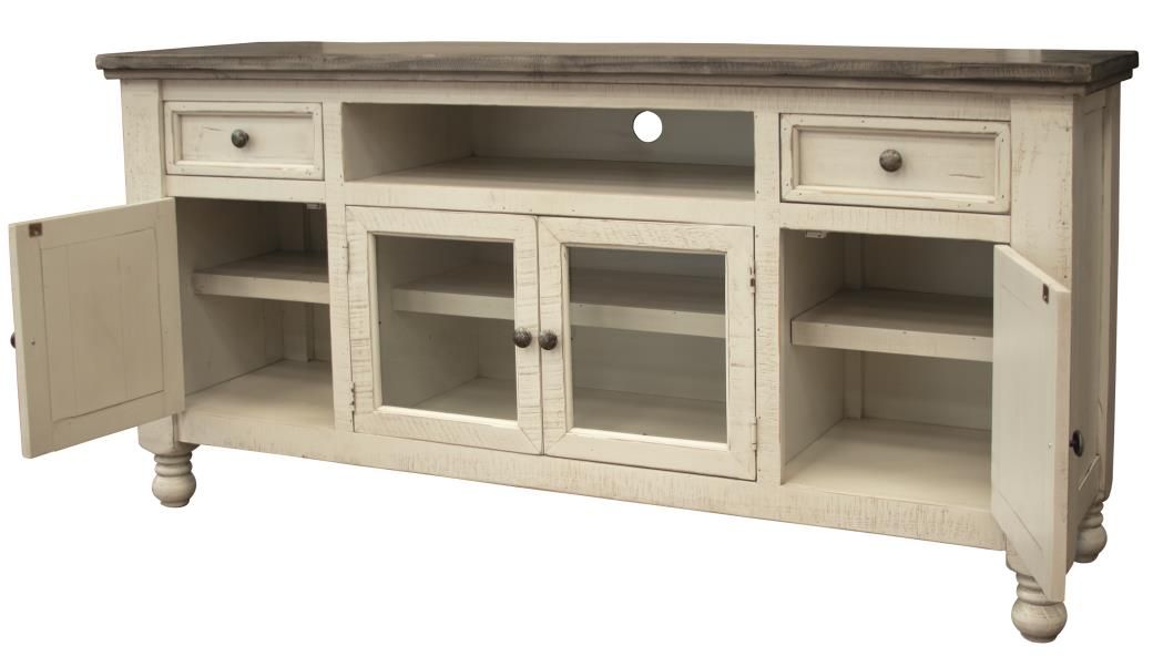 STONE 2 DRAWER 4 DOORS 70&#39;&#39; TV STAND