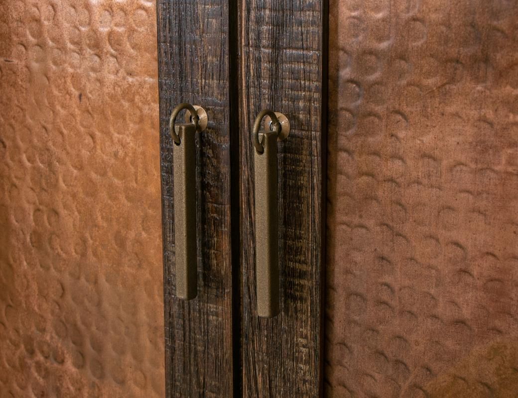 BLACKBURN 4 COPPER-PANELED DOOR CONSOLE