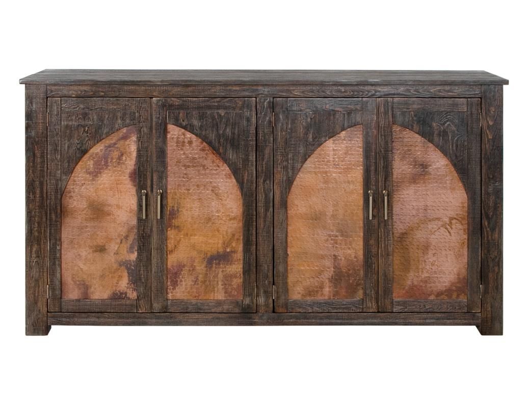 BLACKBURN 4 COPPER-PANELED DOOR CONSOLE