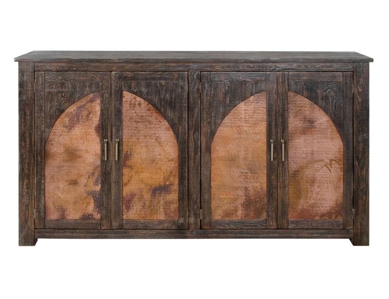 BLACKBURN 4 COPPER-PANELED DOOR CONSOLE