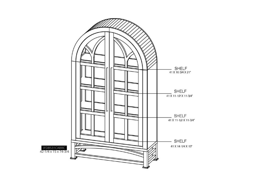 OBSIDIAN 2 GLASS DOORE CABINET