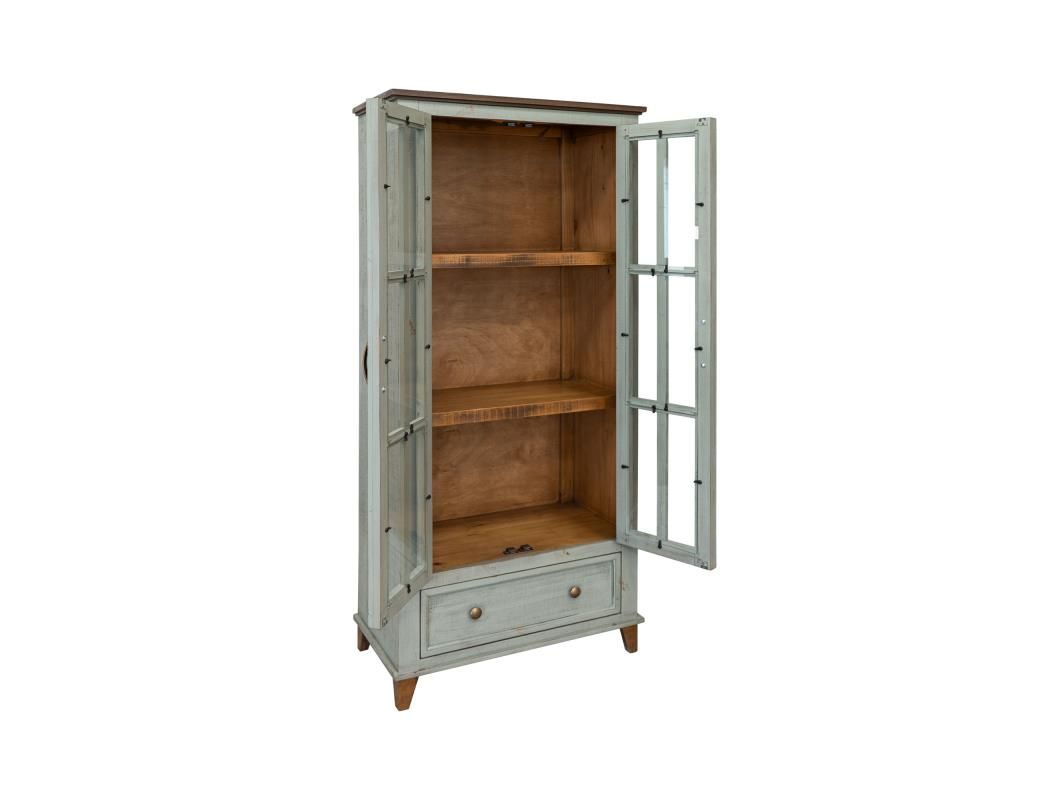 TOSCANA 1 DRAWER 2 GLASS DOORS CABINET