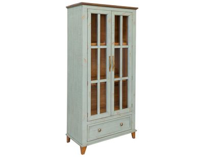 TOSCANA 1 DRAWER 2 GLASS DOORS CABINET