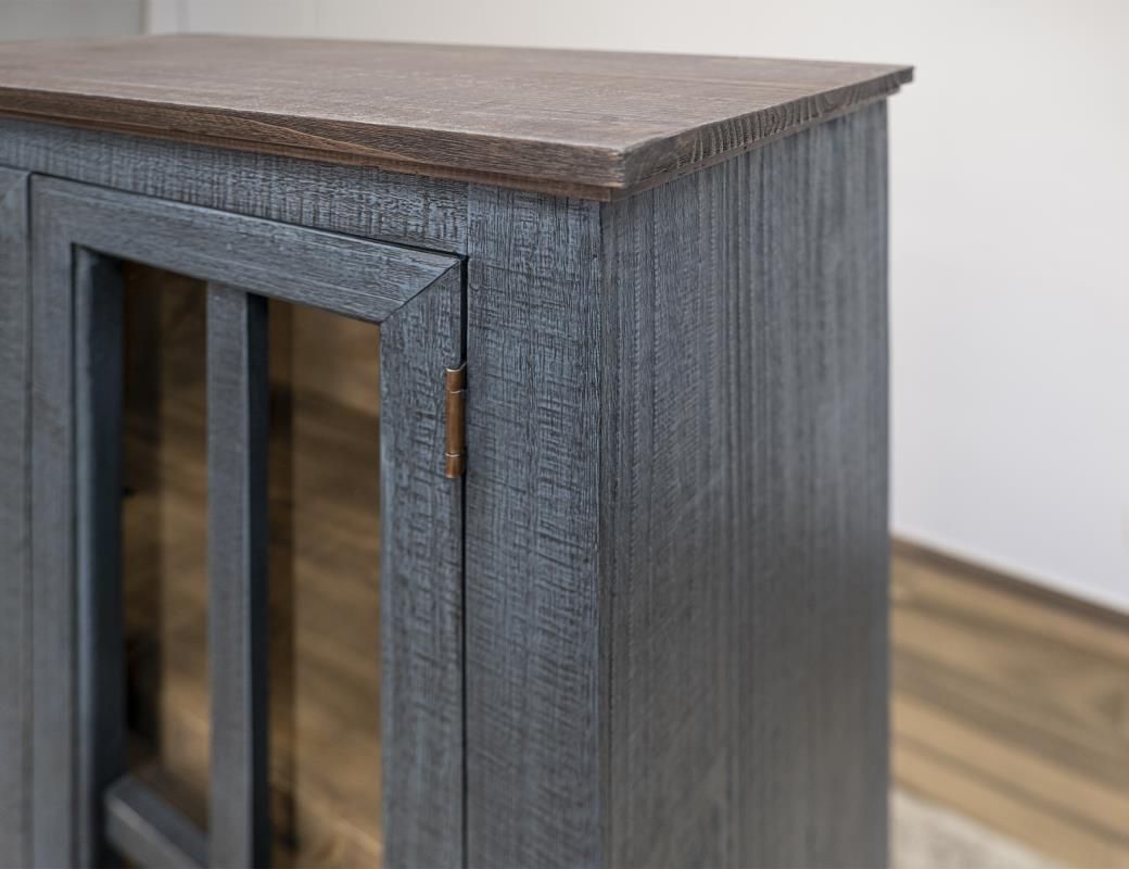 TOSCANA 1 DRAWER 2 GLASS DOORS CABINET