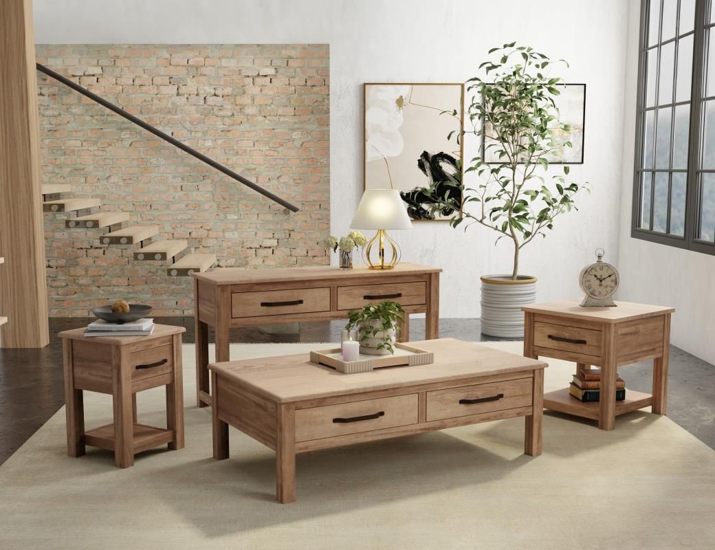 NATURAL PAROTA 4 DRAWER COCKTAIL TABLE