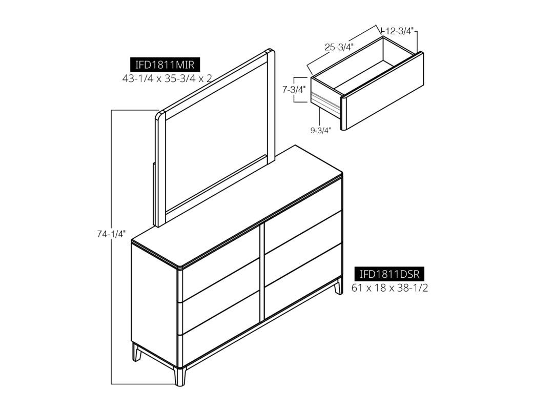 SANTA ROSA 6 DRAWER DRESSER