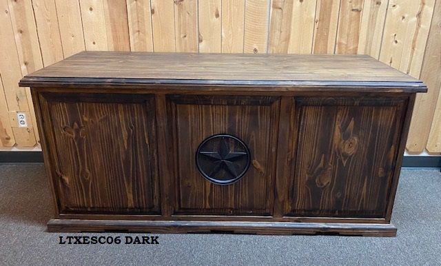 EXECUTIVE DESK WITH CARVED STAR MEDIUM FINISH