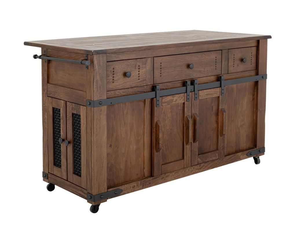 PAROTA 3 DRAWER 4 DOORS 2 SLIDING DOORS KITCHEN ISLAND