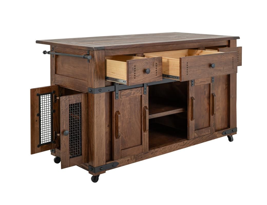 PAROTA 3 DRAWER 4 DOORS 2 SLIDING DOORS KITCHEN ISLAND