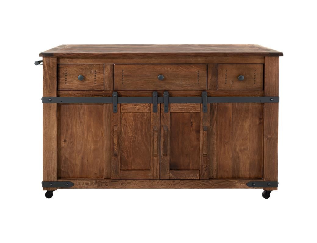 PAROTA 3 DRAWER 4 DOORS 2 SLIDING DOORS KITCHEN ISLAND