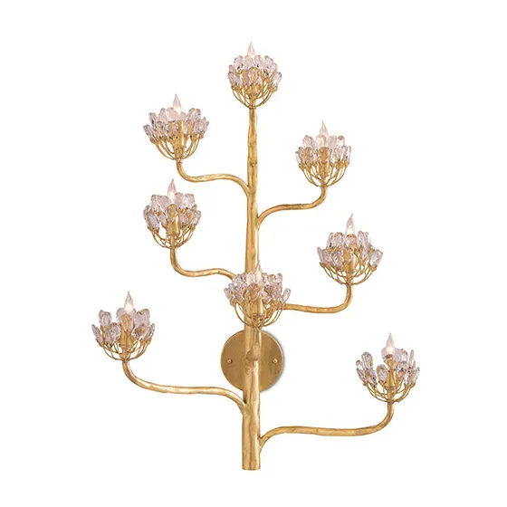 Agave Americana Gold Wall Sconce
