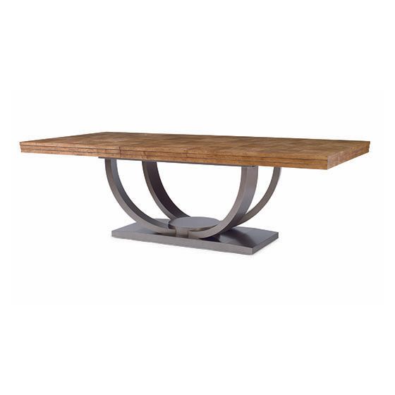 Dining Table (espresso) with Platinum Base Century Furniture