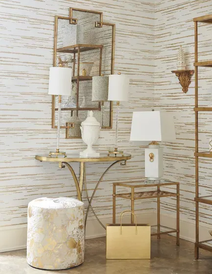 Gold Chic Tote Magazine Rack