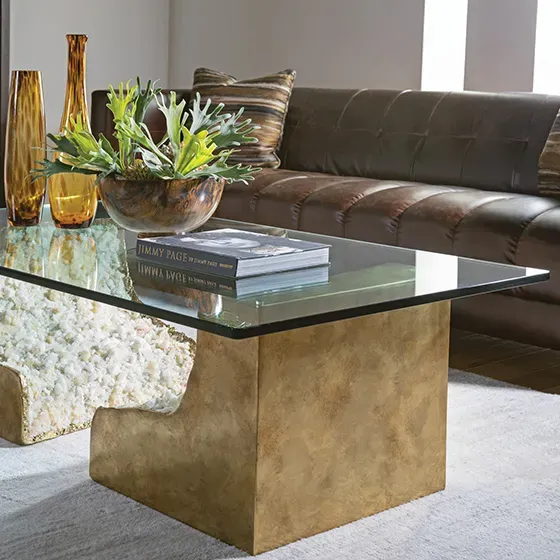 Glass Coffee Table Rectangular Lexington