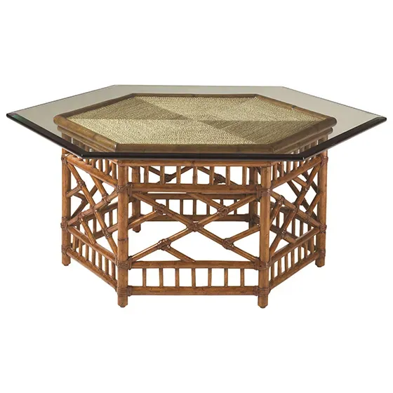 Key Largo Cocktail Table With Glass Top