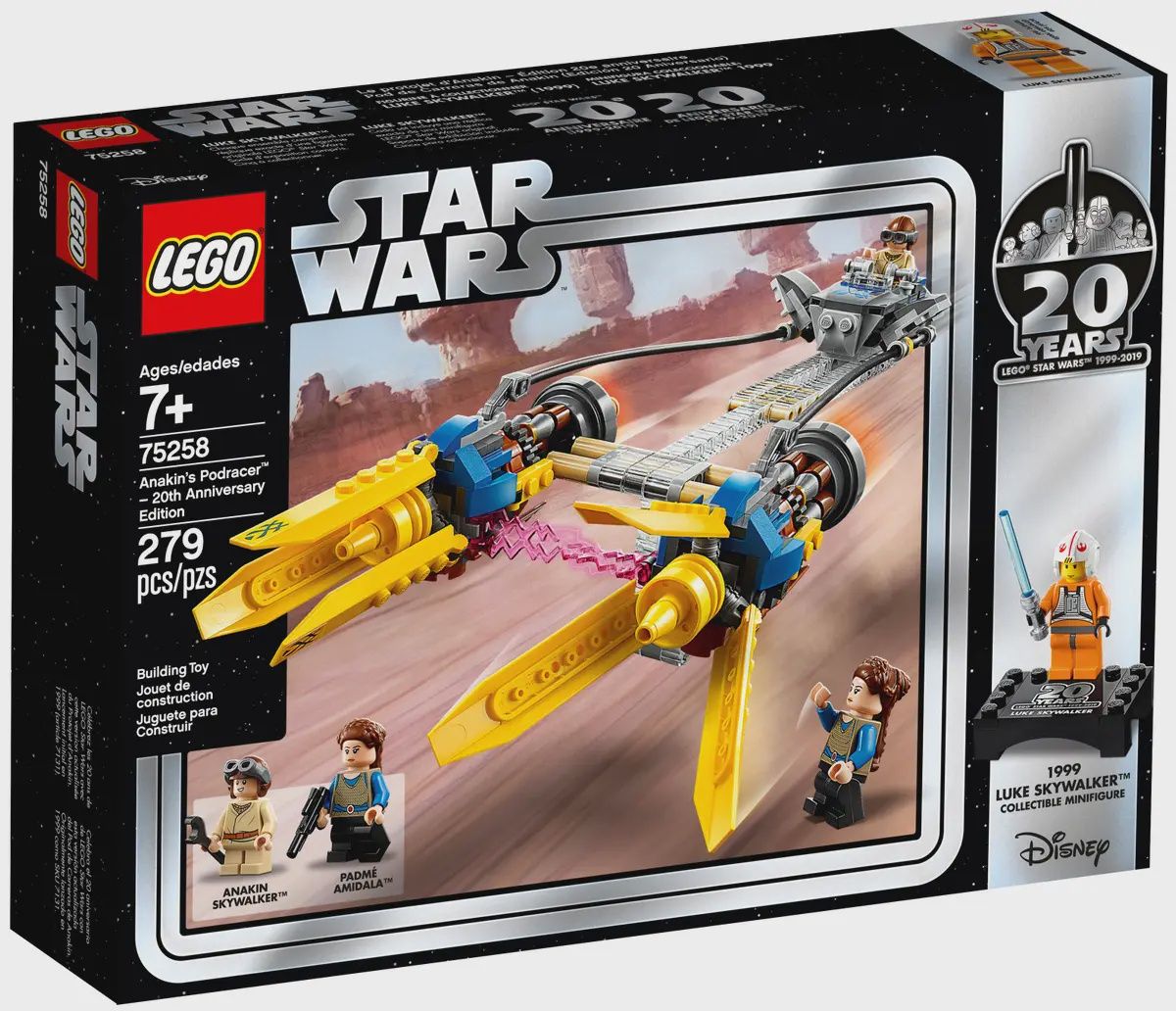 LEGO Star Wars Anakin&#39;s Podracer – uitgave ter ere van het 20-jarig bestaan 75258