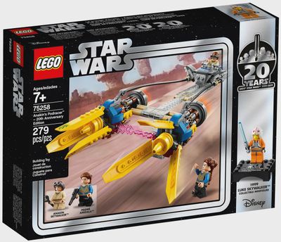 LEGO Star Wars Anakin&#39;s Podracer – uitgave ter ere van het 20-jarig bestaan 75258