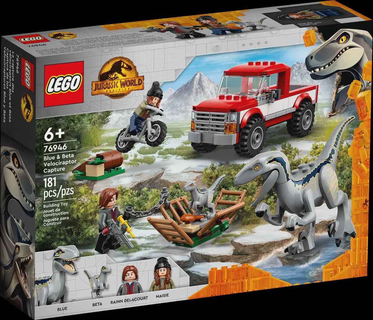 LEGO Jurassic World Blue &amp; Beta velociraptorvangst 76946