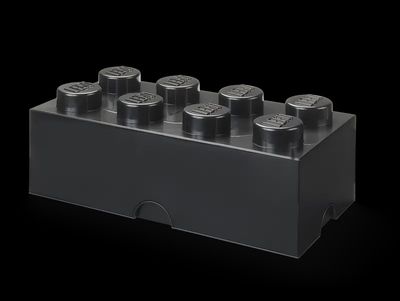 LEGO opbergsteen met 8 noppen – zwart