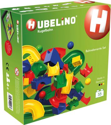 HUBELINO Knikkerbaan Elementenset 55 stuks
