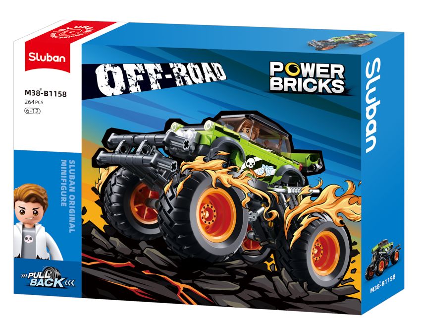 Sluban Power Bricks Bigfoot Groene BKI M38-B1158