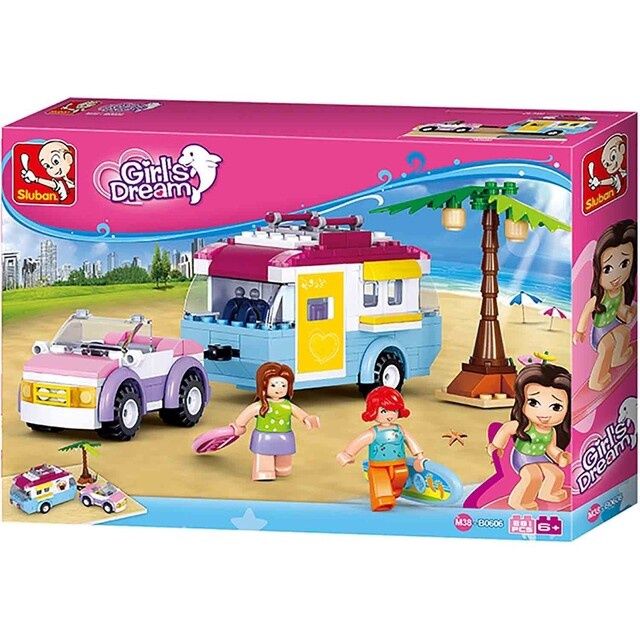 Sluban Girls Dream Auto met Caravan M38-B0606