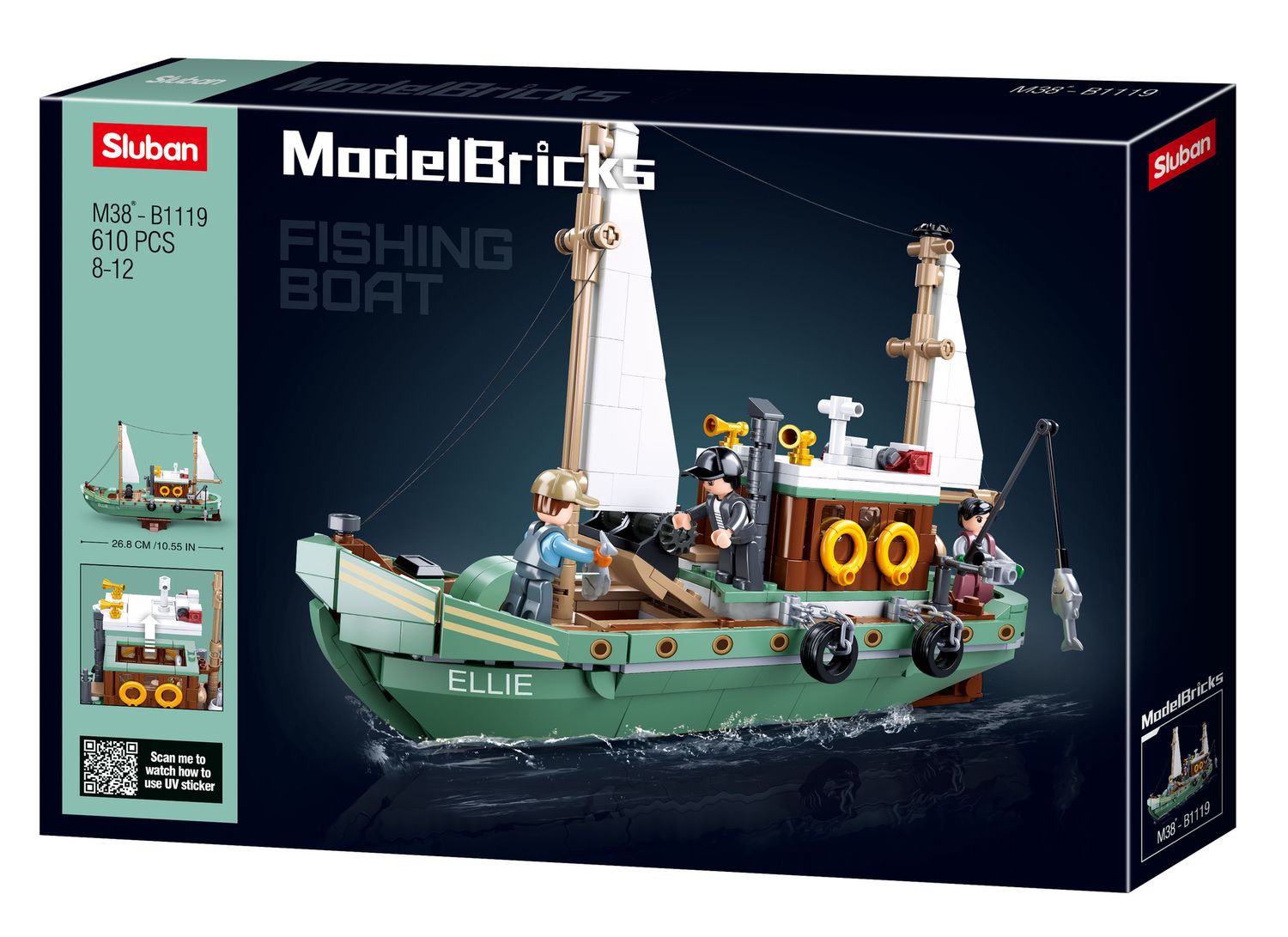 Sluban Model Bricks Vissersboot M38-B1119