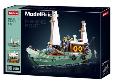 Sluban Model Bricks Vissersboot M38-B1119