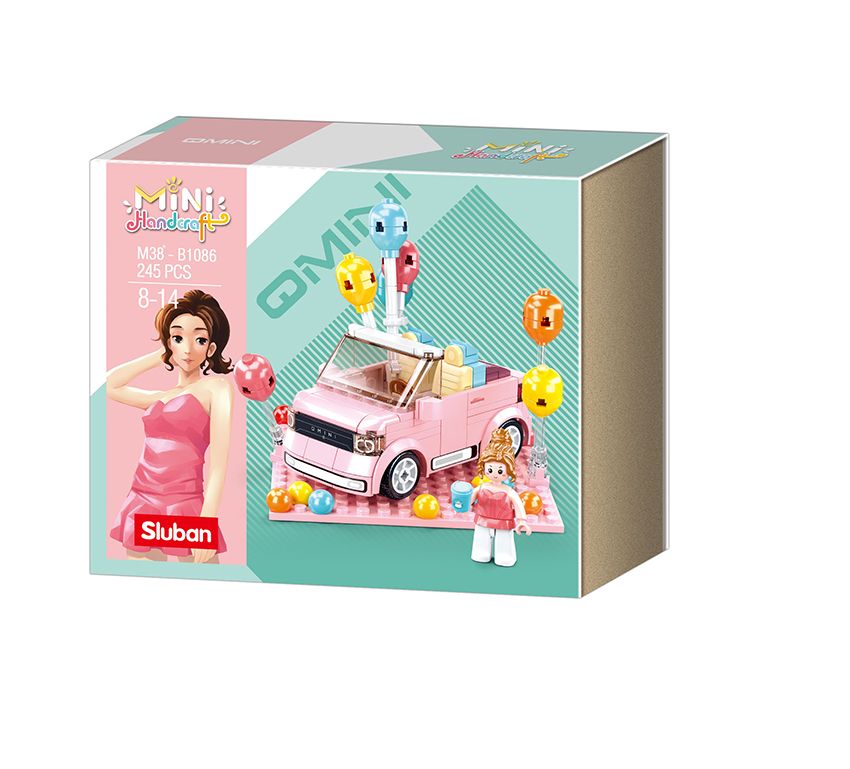 Sluban  Girls Dream Qmini Roze Cabriolet M38-B1086