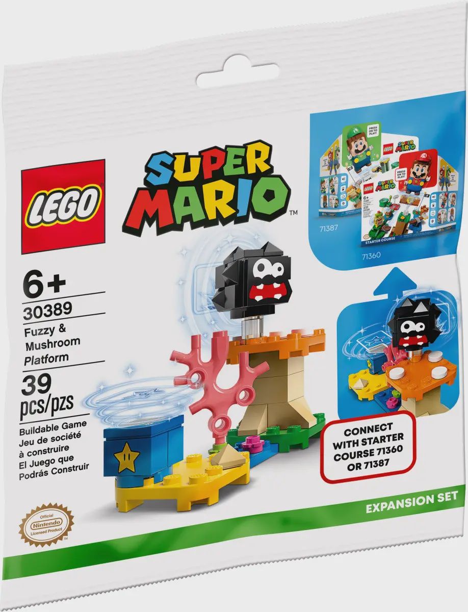 LEGO Super Mario Uitbreidingsset: Fuzzy &amp; paddenstoelplatform (Polybag) 30389