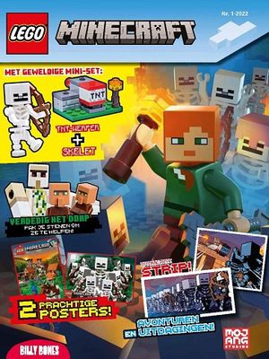 LEGO tijdschrift Minecraft 2022 Nr1 - TNT-Werper &amp; Skelet