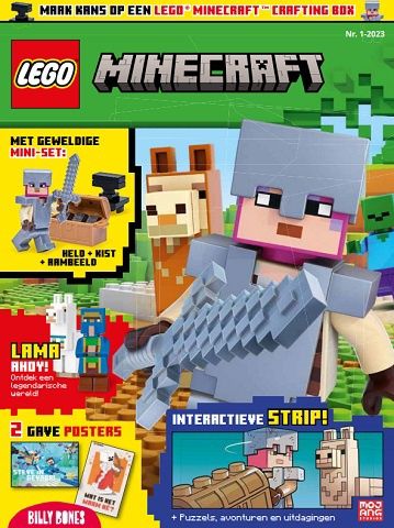 LEGO tijdschrift Minecraft 2023 Nr1 - Held, Kist &amp; Aambeeld