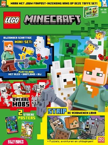 LEGO tijdschrift Minecraft 2023 Nr8 - Alex. Babylama