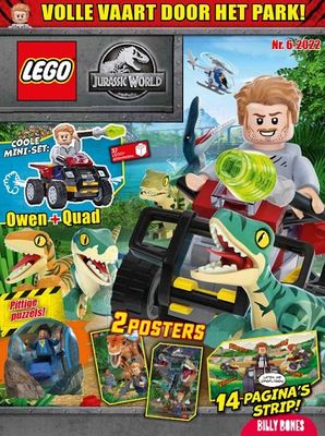 LEGO tijdschrift Jurassic World 2022 Nr6 - Minifigure &amp; Quad