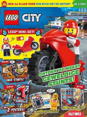LEGO tijdschrift City 2022 Nr2 - Minifigure &amp; Motor