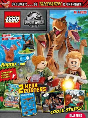 LEGO tijdschrift Jurassic World 2023 Nr1 - Mini-build &amp; Dino