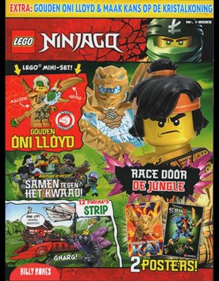 LEGO tijdschrift Ninjago 2023 nr1 - Golden Oni Lloyd